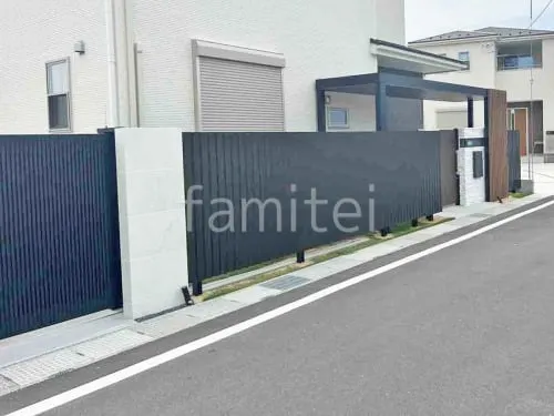 新築シンプル クローズ外構