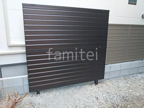 アルミ形材 フェンス YKKAP シンプレオYM1型 横目隠し 2段支柱 目隠し