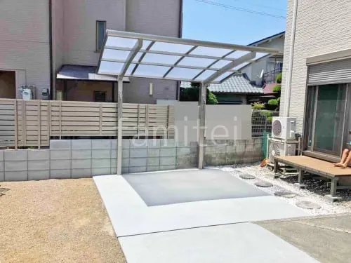 サイクルポート 自転車バイク屋根 LIXIL フーゴR アール屋根