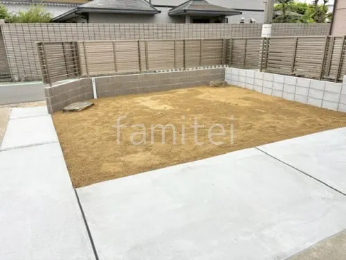 土間コンクリート 真砂土敷き