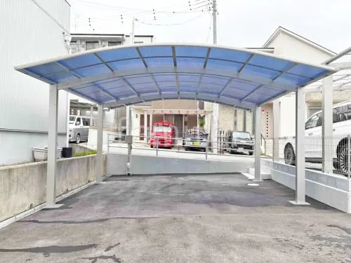 カーポート２台(ワイド) ツイン YKKAP アリュース アール屋根