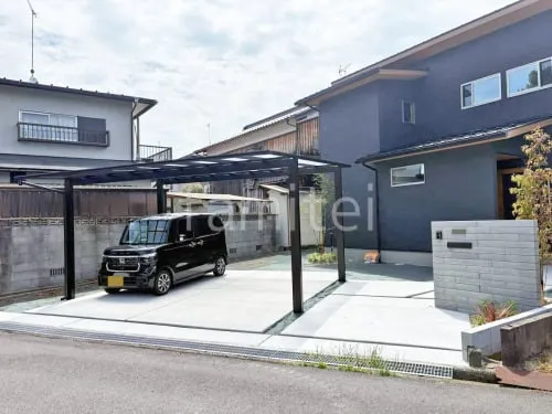 新築シンプル オープン外構