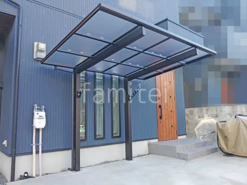 サイクルポート 自転車バイク屋根 YKKAP 木製調 エフルージュ FIRST フラット屋根