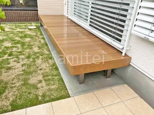 人工木デッキ  LIXIL 人工木 木彫 樹ら楽ステージ 