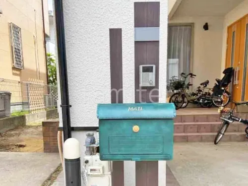 木製調デザインアルミ角柱門柱 プランパーツ 郵便受けポスト Panasonic ユーロバック