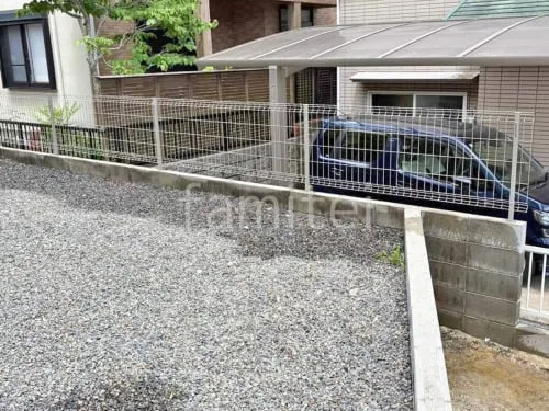 スチールメッシュ フェンス YKKAP イーネット3F型 スチール柱 境界・メッシュ