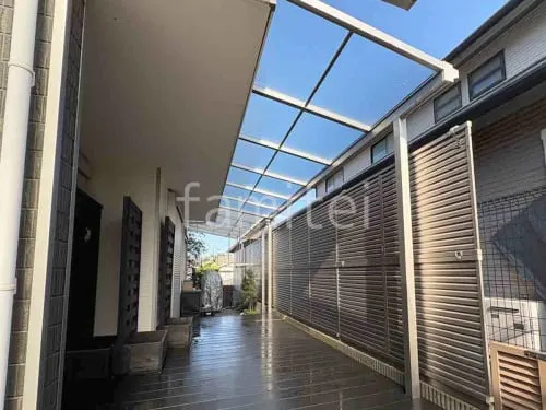 １階テラス屋根 （雨除け） YKKAP ソラリアF フラット屋根 スタンダード 壁付