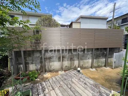 人工木・樹脂 フェンス（木調） F＆F ニコボード 高尺タイプ 目隠し 木調・ラティス 樹脂