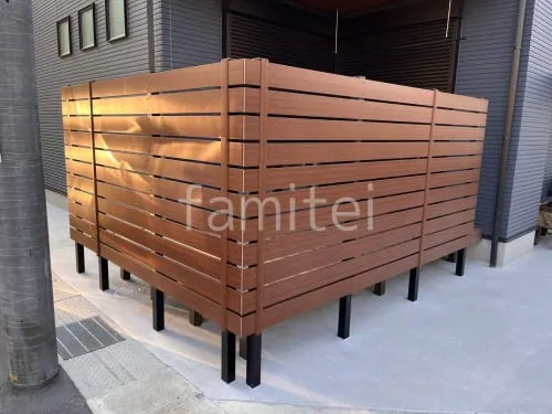 人工木・樹脂 フェンス（木調） F＆F マイティウッド デコll 高尺タイプ 目隠し 木調・ラティス 樹脂