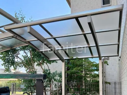 サイクルポート 自転車バイク屋根 YKKAP アリュース アール屋根