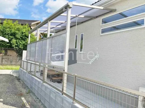 １階テラス屋根 （雨除け） YKKAP ソラリアF フラット屋根 スタンダード 壁付