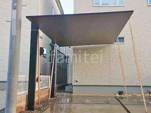 カーポート１台 （単棟） LIXIL 木製調 カーポートSC フラット屋根 吊り下げ屋根