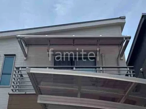 柱なしテラス屋根 （雨除け1階用） YKKAP ソラリアR アール屋根 スタンダード 壁付