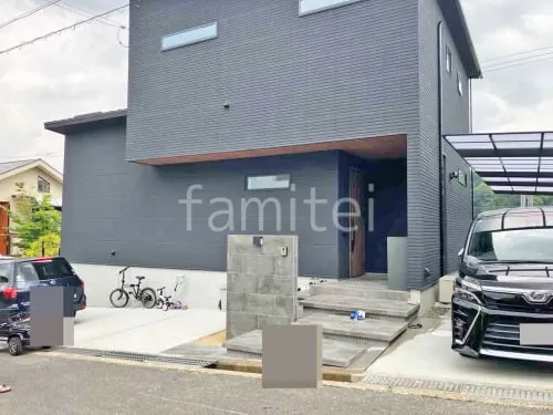 新築シンプル オープン外構