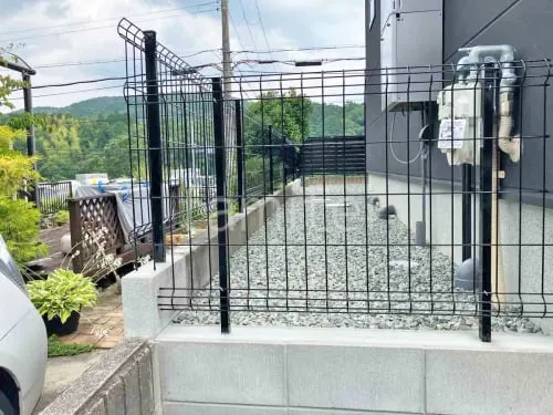 スチールメッシュ フェンス YKKAP イーネット3F型 スチール柱 境界・メッシュ