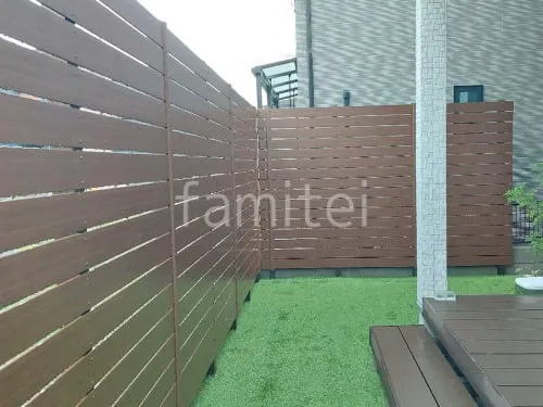 人工木・樹脂 フェンス（木調） F＆F マイティウッド デコll 高尺タイプ 目隠し 木調・ラティス 樹脂