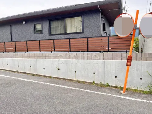 アルミ形材 フェンス LIXIL 木製調AB YS3型 横スリット3 目隠し 木調・ラティス