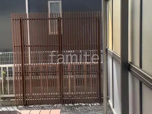 人工木・樹脂 フェンス（木調） F＆F ラインスタイル M 高尺タイプ 目隠し 木調・ラティス 樹脂