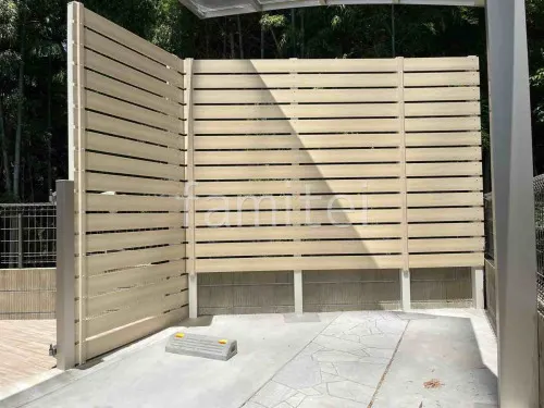 人工木・樹脂 フェンス（木調） F＆F マイティウッド デコll 高尺タイプ 目隠し 木調・ラティス 樹脂