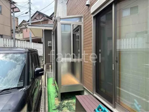 引き戸 樹脂デッキ サンルーム（テラス囲い） YKKAP 目隠しソラリアF 目隠し フラット屋根