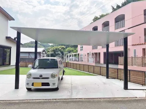 カーポート２台(ワイド) ツイン LIXIL カーポートSC フラット屋根 吊り下げ屋根