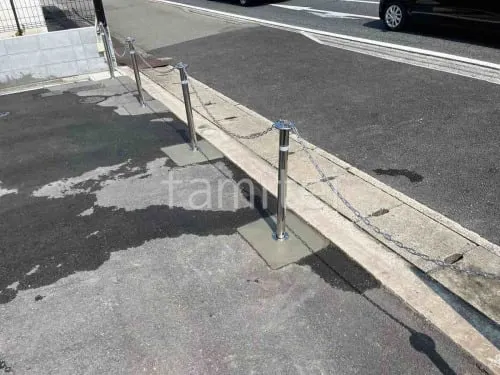 車止めポール LIXIL スペースガードF48型 埋込式 キー付き