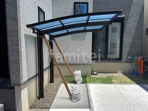 サイクルポート 自転車バイク屋根 YKKAP アリュース アール屋根