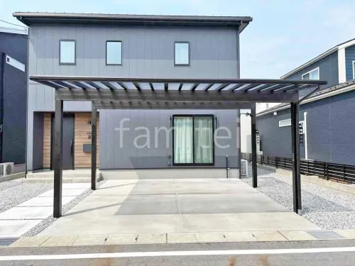 カーポート２台(ワイド) ツイン YKKAP エフルージュ 積雪50cm対応 フラット屋根