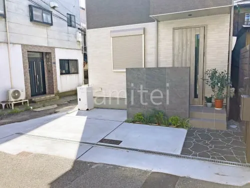 新築シンプル オープン外構