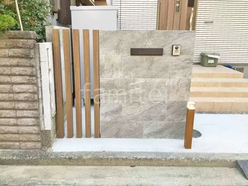 門柱 壁タイル貼り ニッタイ ローク 郵便受けポスト YKKAP エクステリアポストG3型 木製調デザインアルミ角柱 LIXIL デザイナーズパーツ70角 角材