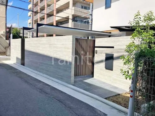 新築シンプル クローズ外構