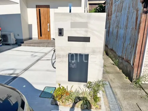 門柱 壁タイル貼り LIXIL アヴァンティ 郵便受けポスト YKKAP エクステリアポストG3型 宅配ボックス Panasonic コンボミドル