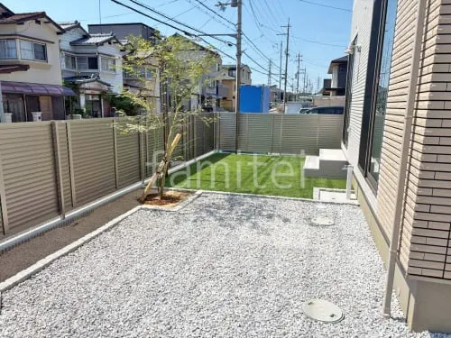 伊吹砂利敷き 防草シート加工