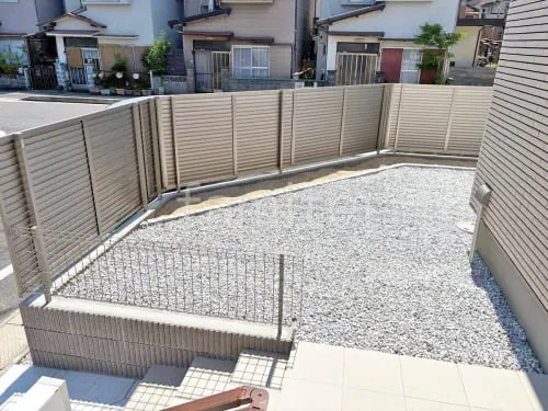 伊吹砂利敷き 防草シート加工