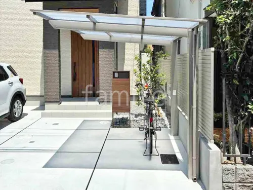 サイクルポート 自転車バイク屋根 LIXIL ネスカF ミニ フラット屋根