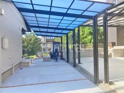 カーポート２台(縦) 連棟 LIXIL ネスカＦ フラット屋根