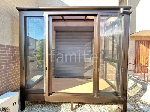 引き戸 樹脂デッキ サンルーム（テラス囲い） YKKAP ソラリアF フラット屋根