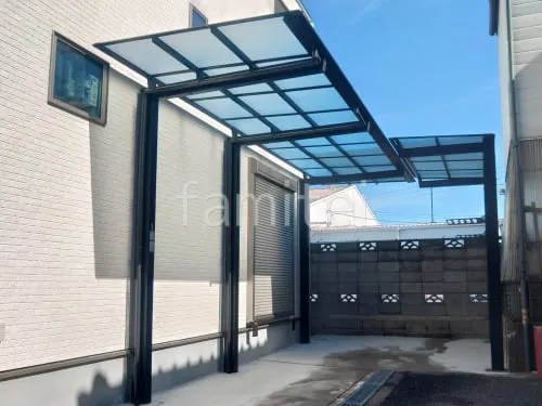 サイクルポート 自転車バイク屋根 三協アルミ ニューマイリッシュ 逆勾配 フラット屋根 前下がり屋根 サイクルポート 自転車バイク屋根 三協アルミ ニューマイリッシュ フラット屋根