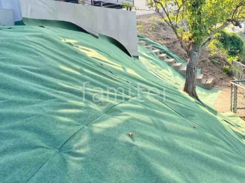 防草シート敷き