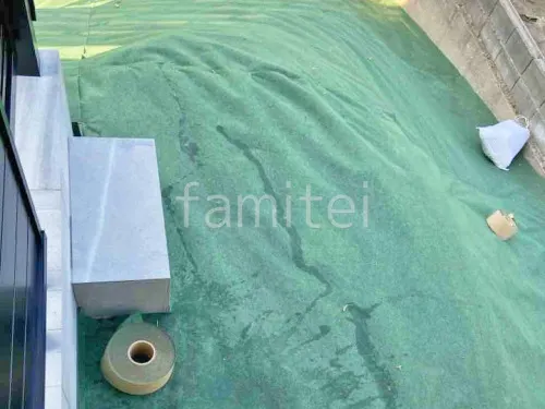 防草シート敷き