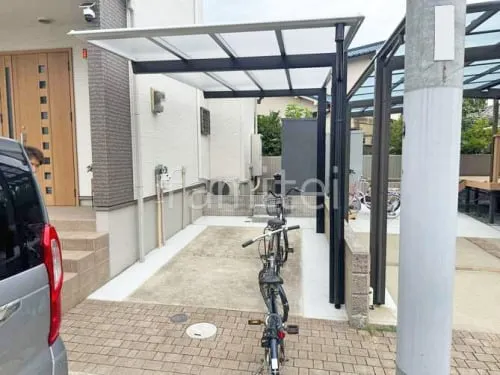 カーポート１台 （単棟） 三協アルミ スカイリード 奥行勾配 片側支持 フラット屋根