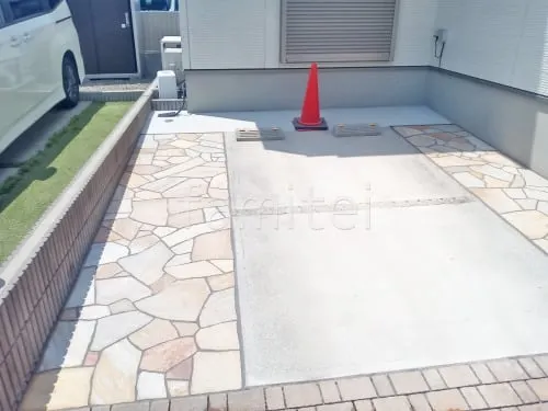 床石貼り 乱形石 石英岩