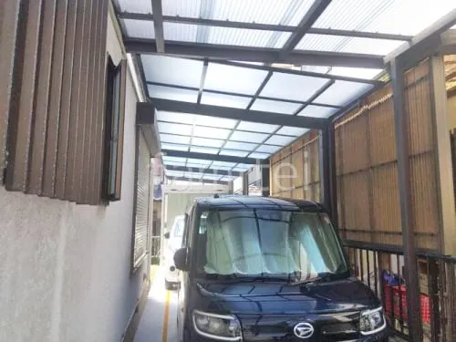 カーポート２台(縦) 連棟 LIXIL ネスカＦ フラット屋根