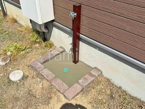 立水栓 ユニソン スプレスタンド60ソリッド 蛇口2個