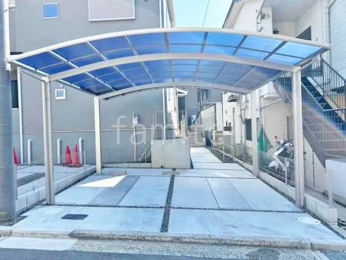 カーポート２台(ワイド) ツイン YKKAP アリュース アール屋根