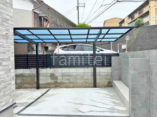 サイクルポート 自転車バイク屋根 YKKAP エフルージュ FIRST フラット屋根