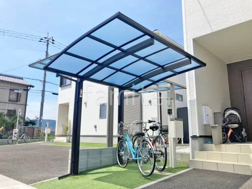 サイクルポート 自転車バイク屋根 YKKAP アリュース アール屋根