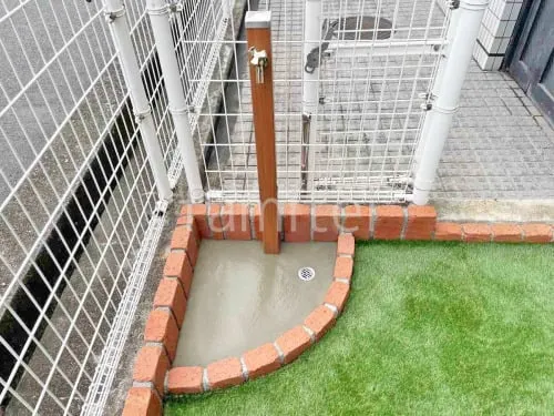 立水栓  ユニソン スプレスタンド60 蛇口1個付 洗い場モルタル仕上 