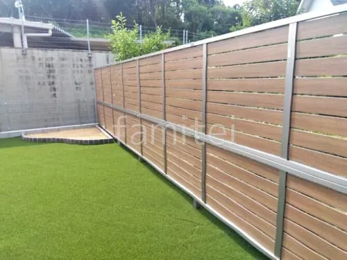 目隠しフェンス塀 LIXIL 木製調AB YS3-K型 2段柱