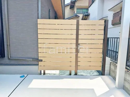 目隠しフェンス塀 F&F ニコボード 高尺タイプ 勝手口門扉 ニコボード門扉 内開き 片開き